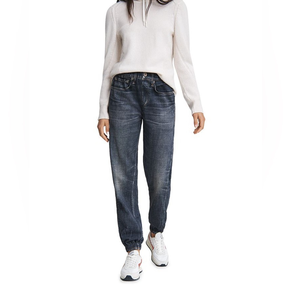 rag & bone Miramar Denim Print Cotton Jogger Pants L